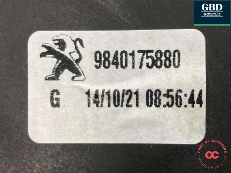 Ruteheis venstre foran til Opel Combo E 2019-->>  (98 401 758 80|A2K110521|)