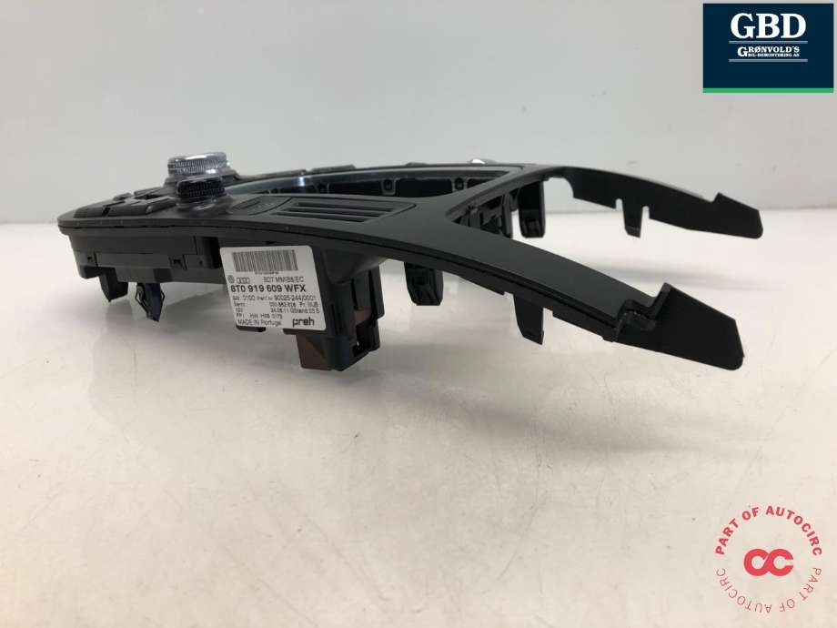 Bilstereo navigasjon betjeningspanel til Audi Q5 2008-2012 (Type I, Fase 1)  (8T0 919 609|8T0 919 609    WFX|8T0 919 611    WFX)