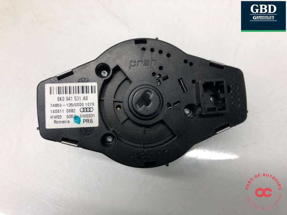Bryter lys til Audi Q5 2008-2012 (Type I, Fase 1) (8K0 941 531 AS|8K0 941 531 AS WEP|)