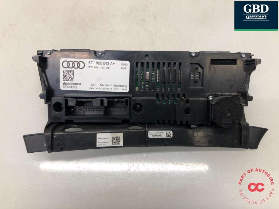 Varmeapparat betjening til Audi Q5 2008-2012 (Type I, Fase 1) (8T1 820 043 AH|)
