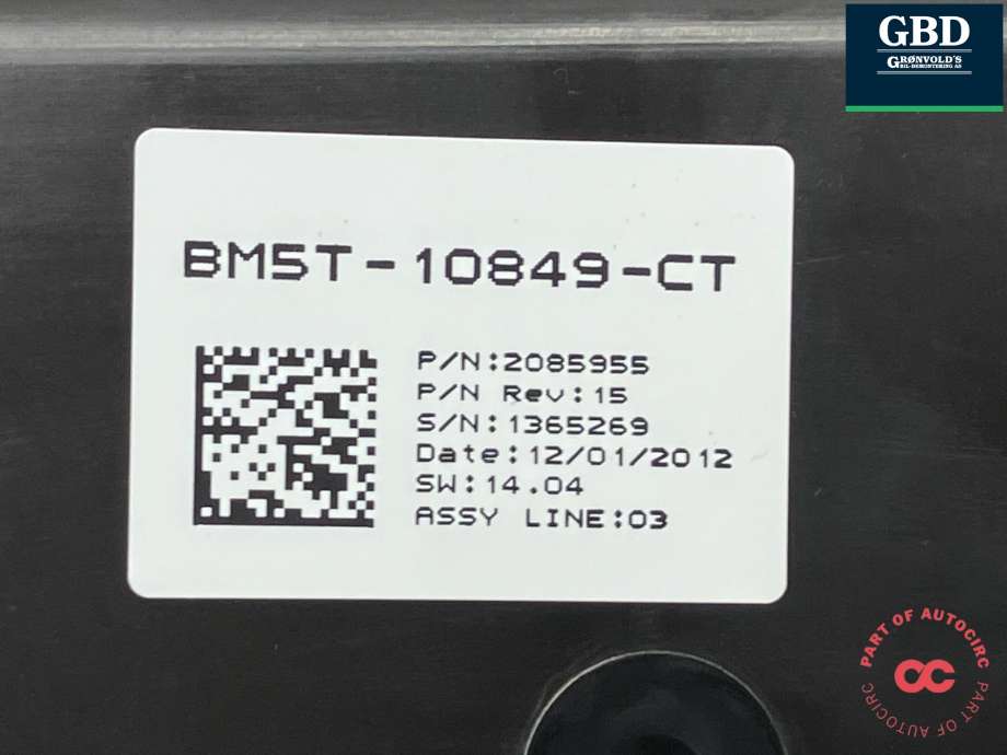 Instrumentpanel til Ford Focus 2011-2014 (Type III, Fase 1)  (1879756|BM5T-10849-BCH|BM5T-10849-CT)