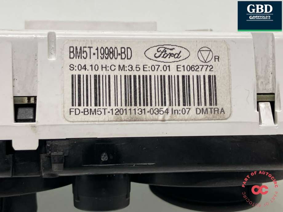 Varmeapparat betjening til Ford Focus 2011-2014 (Type III, Fase 1) (1841574|BM5T-19980-BF|BM5T-19980-BD)