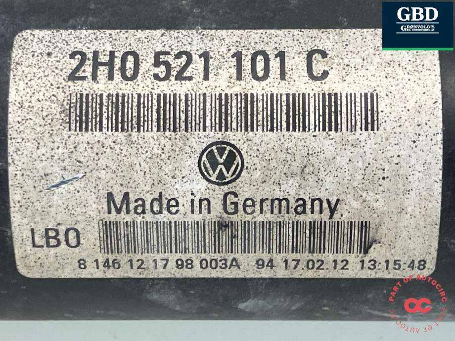 Mellomaksel fremre til VW Amarok 2010-2016 (Type I, Fase 1)  (2H0 521 101 H|2H0 521 101 E|)