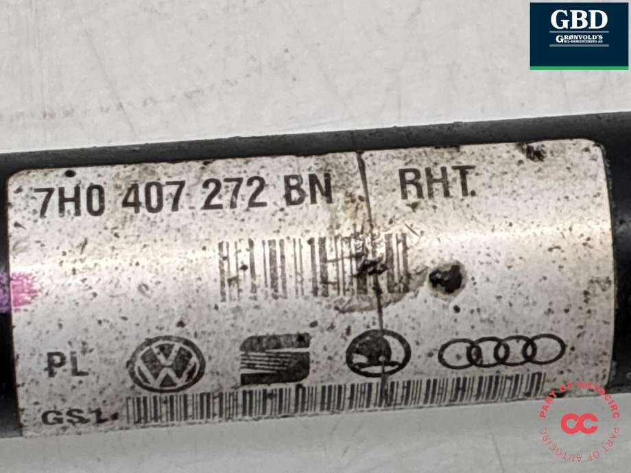 Drivaksel høyre foran, diesel/manuell til VW Transporter / Caravelle 2003-2009 (Fase 1) (T5) (T5) (7H0 407 272 CJ|7H0 407 454 X|7H0 407 272 BN)