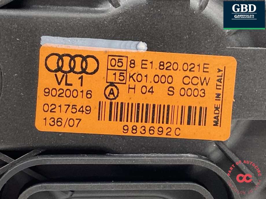 Varmeapparat motor til Audi A4 2004-2008 (Type III) (B7) (B7) (8E1 820 021 E|)