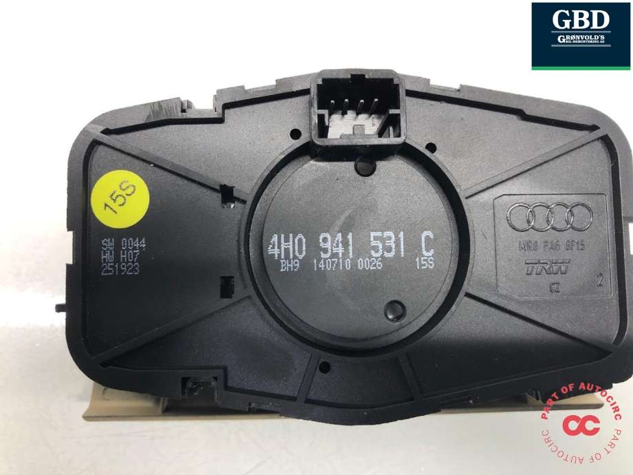 Bryter lys til Audi A8 2010-2013 (Type III, Fase 1)  (4H0 941 531 C|)