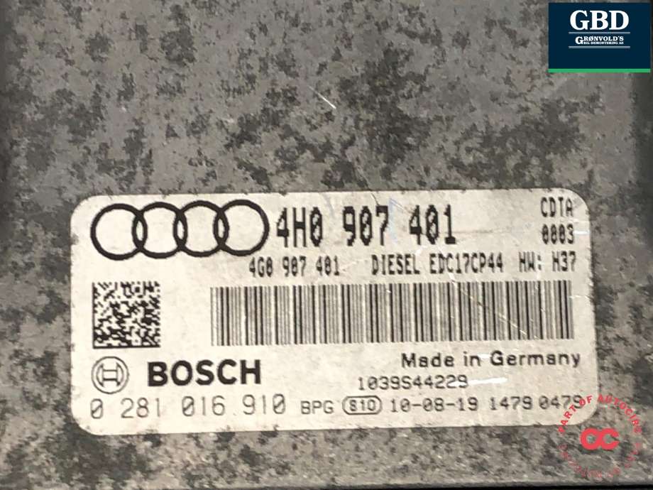 Styreenhet motor til Audi A8 2010-2013 (Type III, Fase 1) (4H0 907 401|)