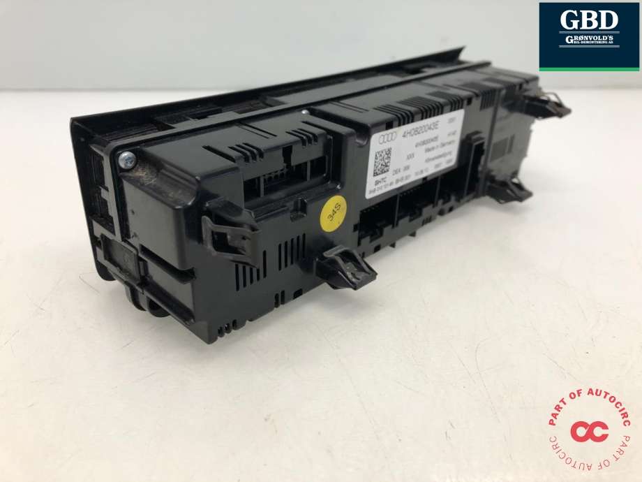 Varmeapparat betjening til Audi A8 2010-2013 (Type III, Fase 1)  (4H0 820 043 H|4H0820043E|)