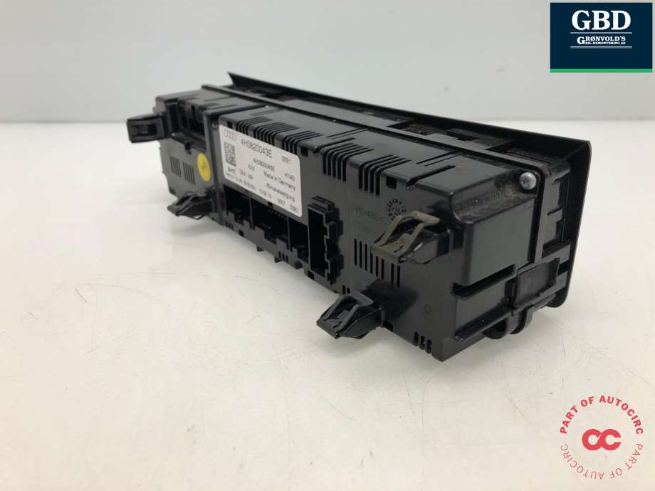 Varmeapparat betjening til Audi A8 2010-2013 (Type III, Fase 1)  (4H0 820 043 H|4H0820043E|)