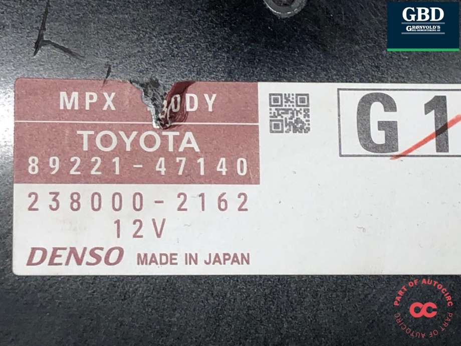 Styreenhet comfort (BCM) til Toyota Prius 2009-2016 (Type III) (COMBI) (COMBI) (8922047560|89221-47140|)