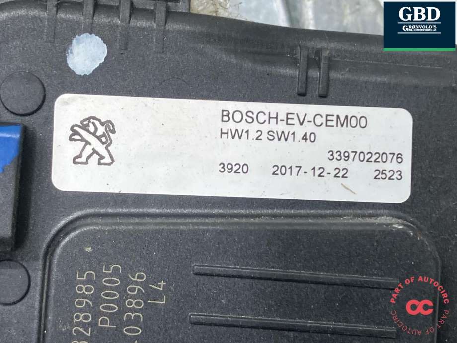 Viskermotor frontrute komplett m/overføring til Peugeot 3008 2016-->> (Type II) (98 247 624 80|)
