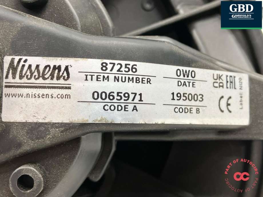Varmeapparat motor til VW Touran 2015-2021 (Type II)  (5WB 819 021 A|3Q1 819 021 C|)