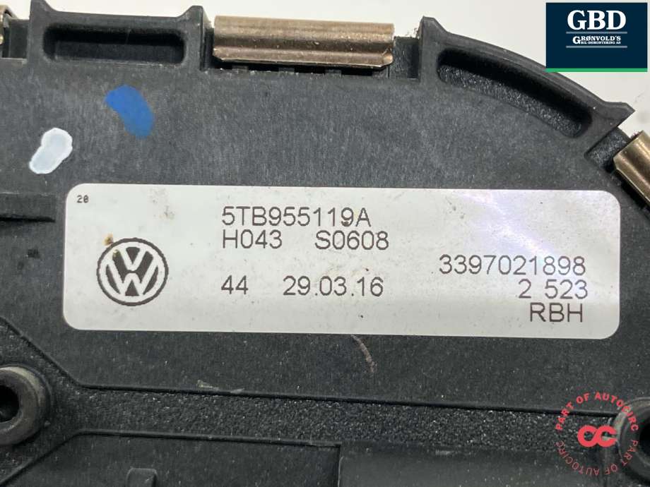 Viskermotor frontrute til VW Touran 2015-2021 (Type II)  (5TB 955 023 F|5TB955119A|)