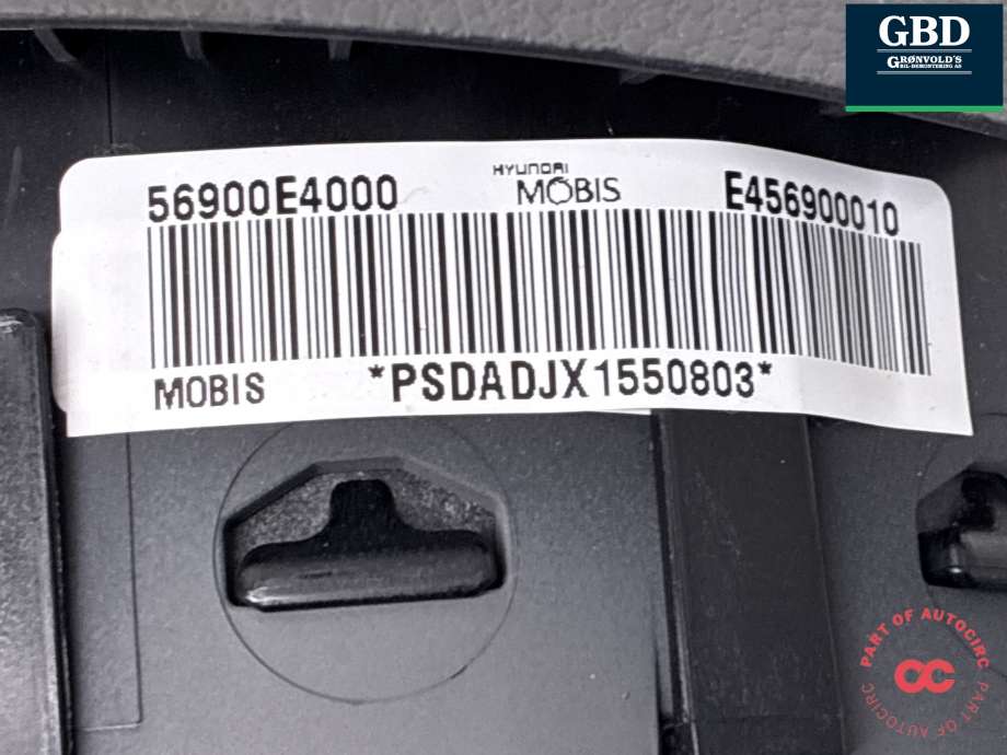 Airbag rattpute til Kia Soul 2014-2019 (Type II)  (56900E 4000|E456900010|)