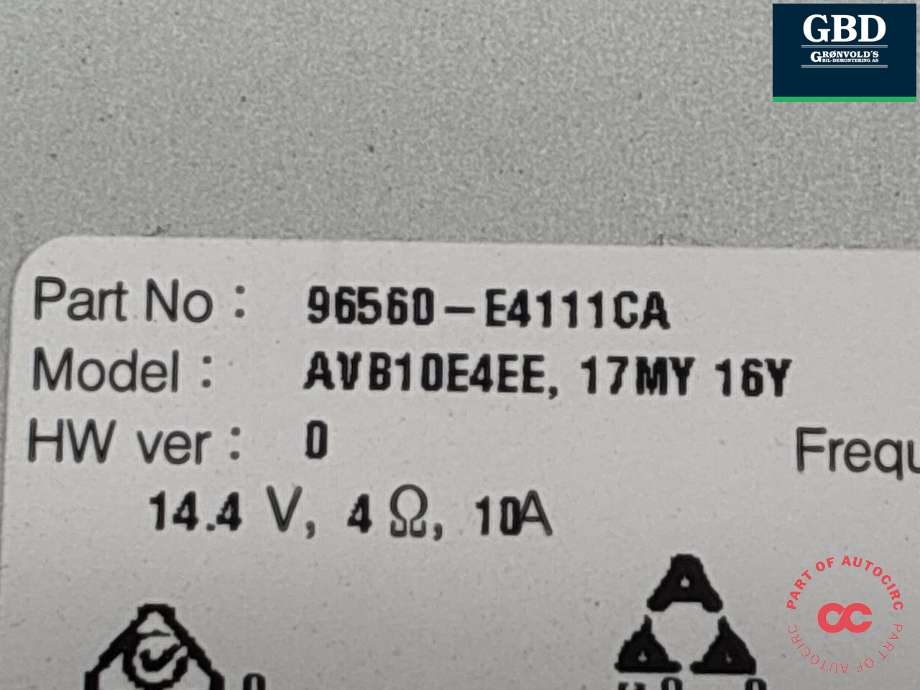 Bilstereo navigasjon til Kia Soul 2014-2019 (Type II) (96560E4111CA|)
