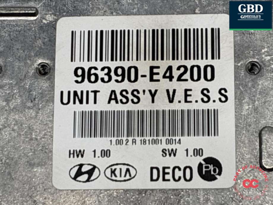 Styreenhet diverse til Kia Soul 2014-2019 (Type II)  (96390E4200|96390-E4200|)