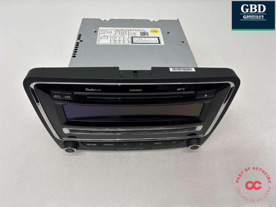 Bilstereo til Škoda Superb 2008-2015 (Type II) (3T0 035 161|3T0 035 161 B|SK-3T0035161)