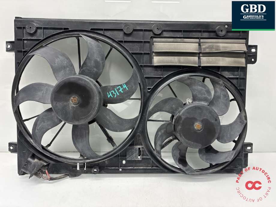 Kjølevifte elektrisk til Škoda Superb 2008-2015 (Type II) (1K0 959 455 FR |1K0 959 455 FE | 1K0 959 455 CR |1K0 959 455 ET|1K0 959 455 DT |1K0 959 455 FR| 1K0 121 207 BC)