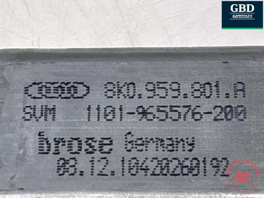 Ruteheis venstre foran til Škoda Superb 2008-2015 (Type II)  (3T0 837 461 A|8K0 959 801A|)