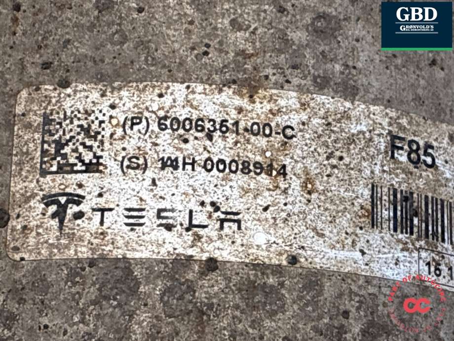 Fjær foran nivå luftpute/belg til Tesla Model S 2013-2016 (Fase 1)  (6006351-00-C|6006351-00-D|)