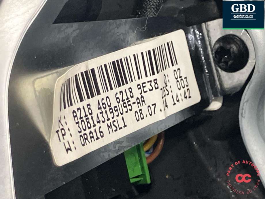 Ratt til Mercedes GLK 2008-2015 (X204) (X204) (A 218 460 62 18  9E38|A 218 460 62 18|)