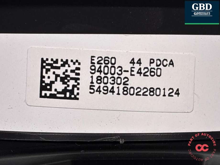 Instrumentpanel til Kia Soul 2014-2019 (Type II) (94003E 4260|)