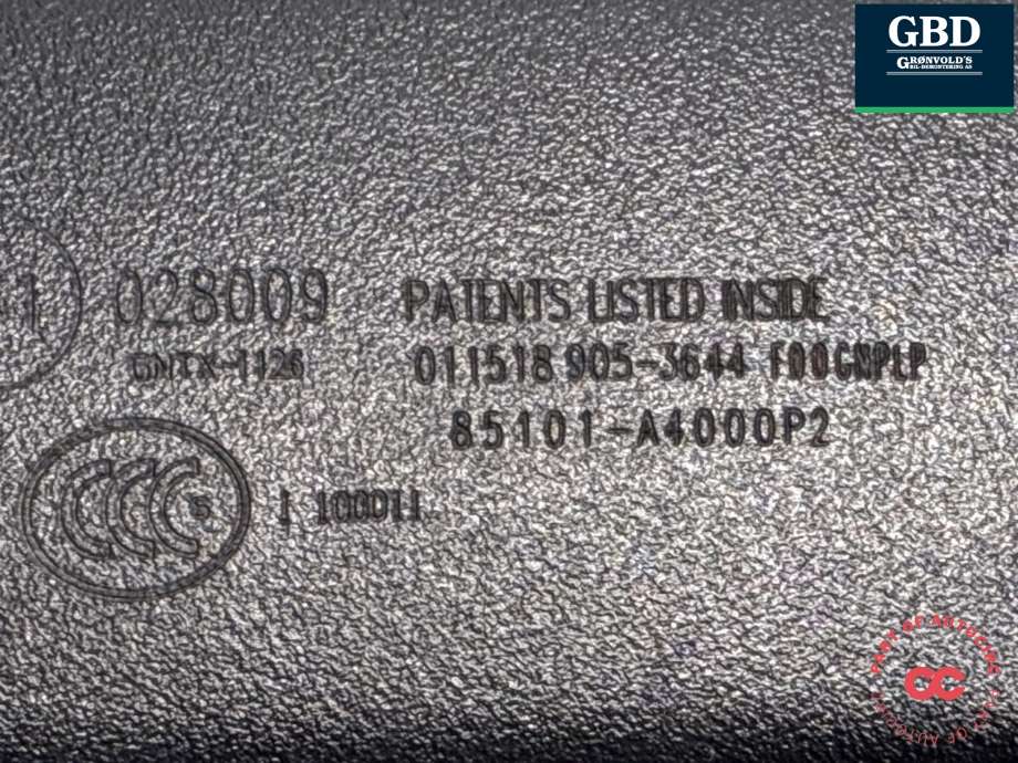 Speil innvendig til Kia Soul 2014-2019 (Type II)  (85101A 4000|)