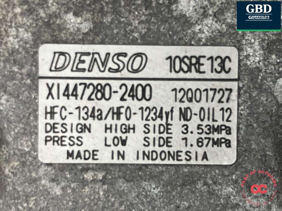 Aircondition kompressor til Suzuki SX4 S-CROSS 2013-->> (Type II)  (DENSO|95200-61M10|XI447280-2400|)
