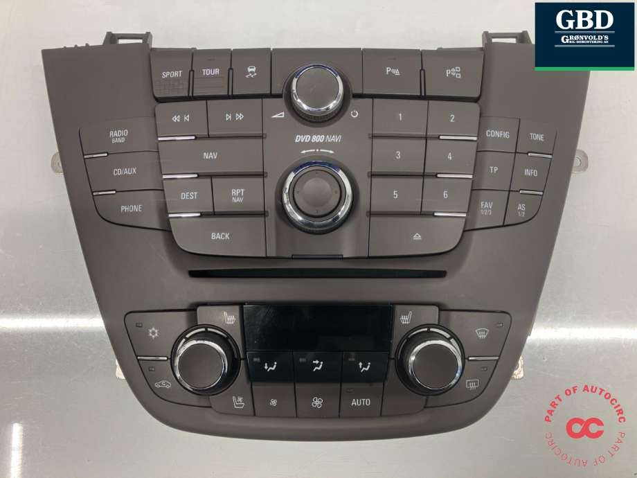 Bilstereo navigasjon betjeningspanel til Opel Insignia A 2009-2014 (13277913|13277866|)
