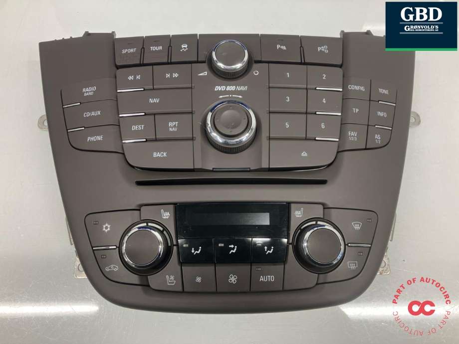 Bilstereo navigasjon betjeningspanel til Opel Insignia A 2009-2014 (13277913|13277866|)