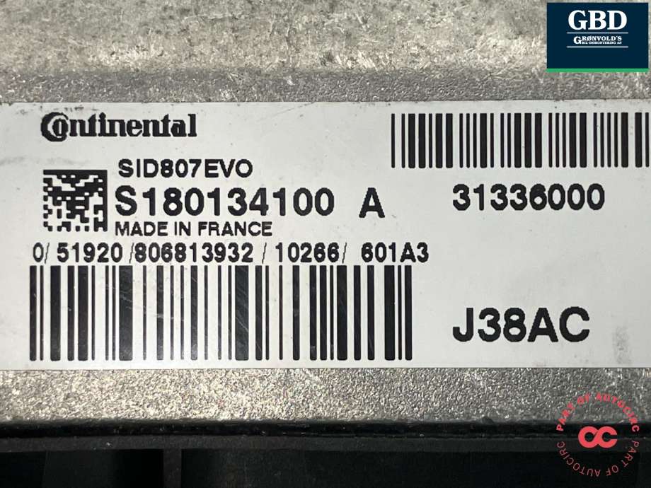 Styreenhet motor til Volvo C30 2010-2012 (Fase 2)  (36001648|31336000|SID807EVO)