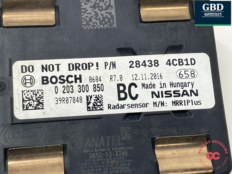 Sensor radar til Nissan X-Trail 2014-2022 (T32) (T32) (284384CB1D|)