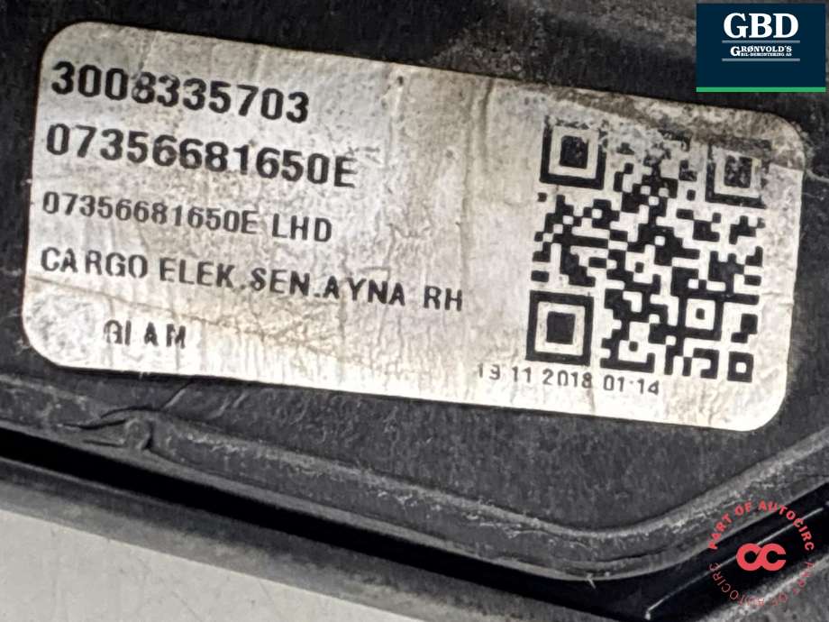 Speil høyre til Fiat Doblo 2010-->> (Type II)  (735668165|735528037|)