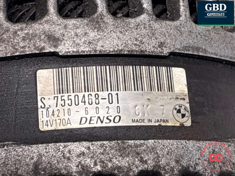 Dynamo til BMW 3-Serie 2005-2011 (E90/E91/E92/E93) (E90/E91/E92/E93) (12 31 7 550 468|104210-6020|)