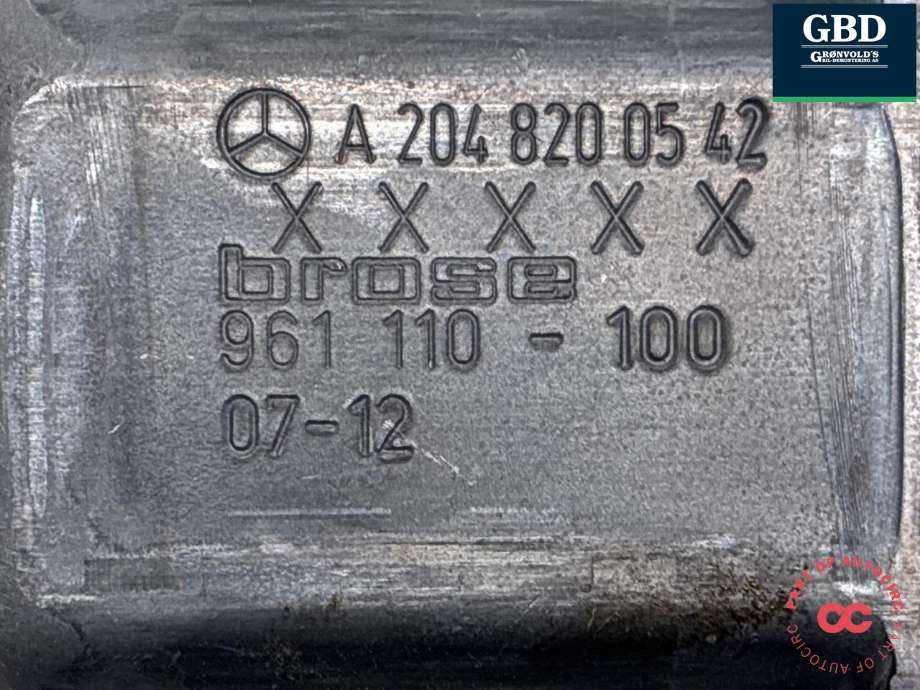 Ruteheis, kun motor, høyre bak til Mercedes C-Klasse 2007-2011 (Fase 1) (W204) (W204) (A 204 820 06 42|A 204 820 05 42|)