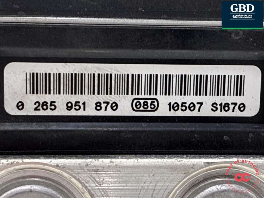ABS sentral til Peugeot 308 2011-2013 (Type I, Fase 2) (16 071 262 80|16 809 021 80|16 071 261 80 | 16 809 020 80)
