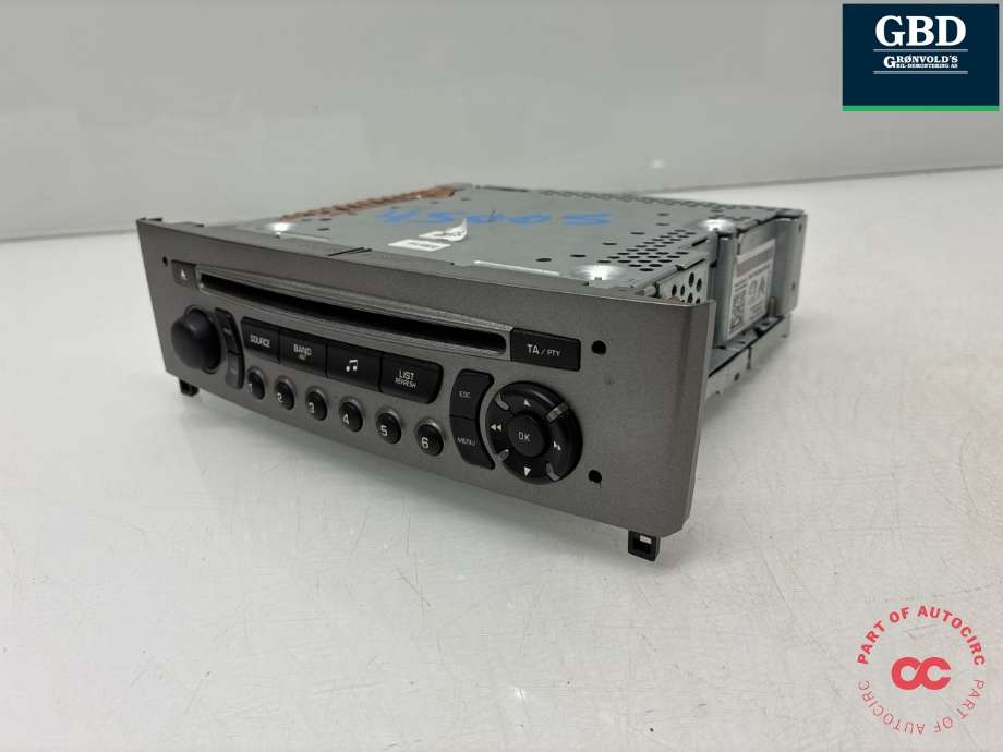 Bilstereo til Peugeot 308, 2011-2013 (Type I, Fase 2)  (16 077 681 XH)