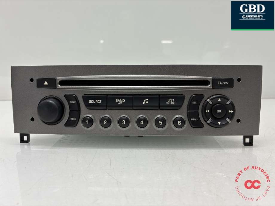 Bilstereo til Peugeot 308 2011-2013 (Type I, Fase 2) (16 077 681 XH|6574 QT | 96 750 284 XN |16 077 679 XN|96 750 284 XN )