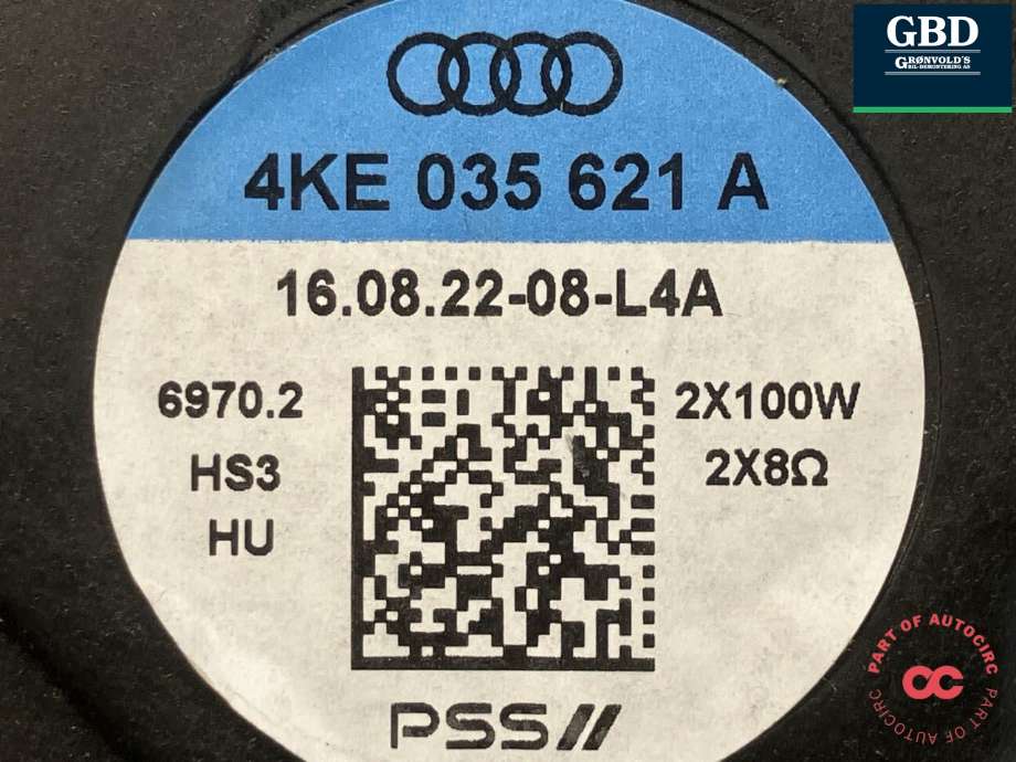 Bilstereo sub-woofer til Audi e-tron 2018-->> (4KE 035 621 A|)