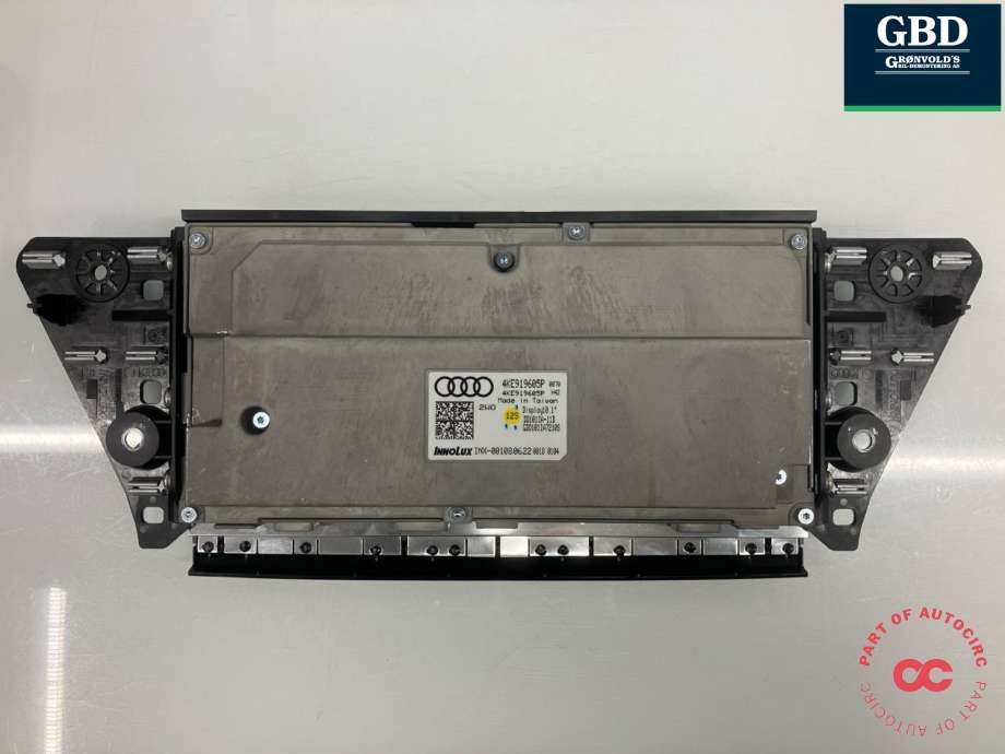 Multimedia display (MCU - Media Controller Unit) til Audi e-tron 2018-->> (INNOLUX|4KE 919 605 N|4KE 919 605 P|DD101IA-11D)