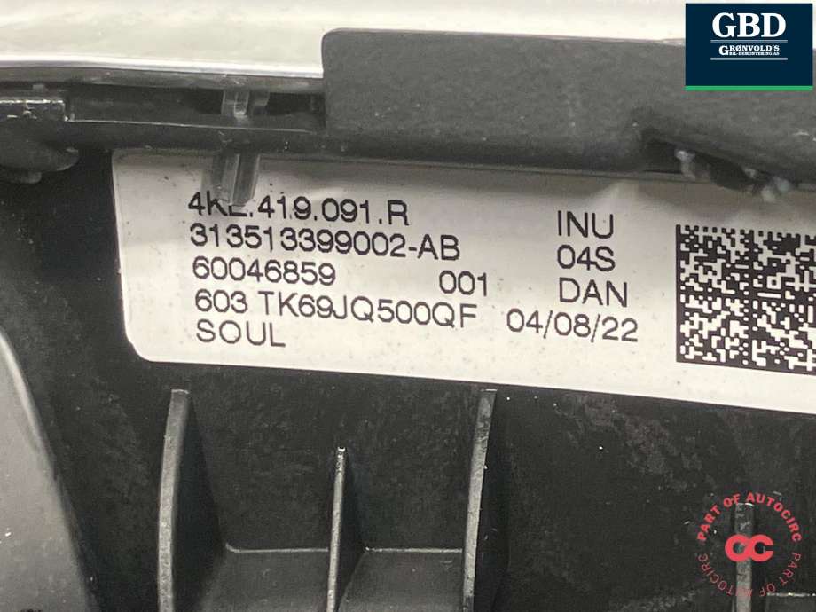 Ratt til Audi e-tron 2018-->> (4KE 419 091 R|4KE 419 091 R INU|4K0 419 689 A 6PS)