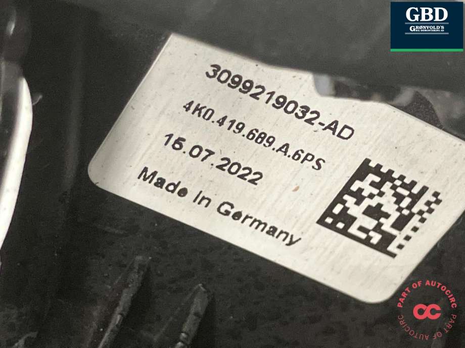 Ratt til Audi e-tron 2018-->> (4KE 419 091 R|4KE 419 091 R INU|4K0 419 689 A 6PS)