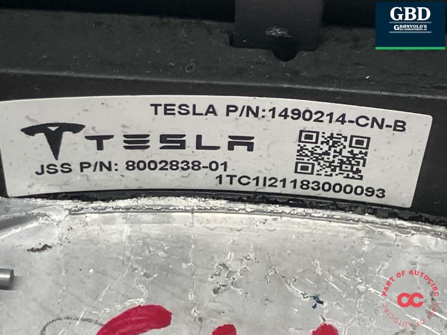 Ratt til Tesla Model Y 2021-2024 (Type I)  (1490214-CN-B|1490214-00-B | 1490214-CN-C|1490214-CN-C | 1490214-CN-D| 8002838-01)