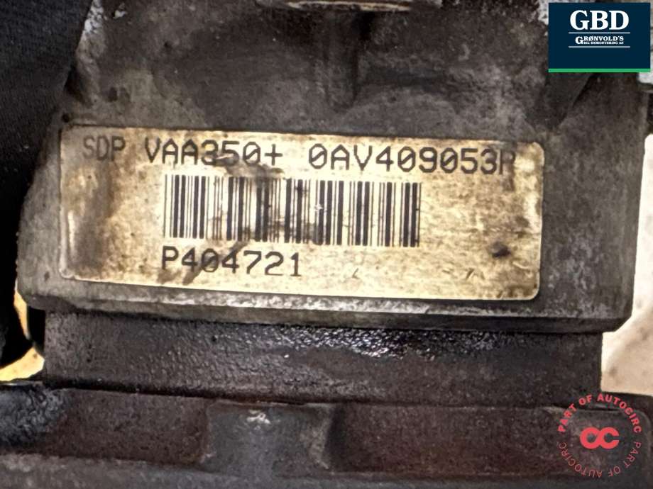 Girkasse manuell 6-trinn til Škoda Octavia 2009-2013 (Type II, Fase 2) (KNQ|02Q 300 011 CA|02Q 300 042 NX)