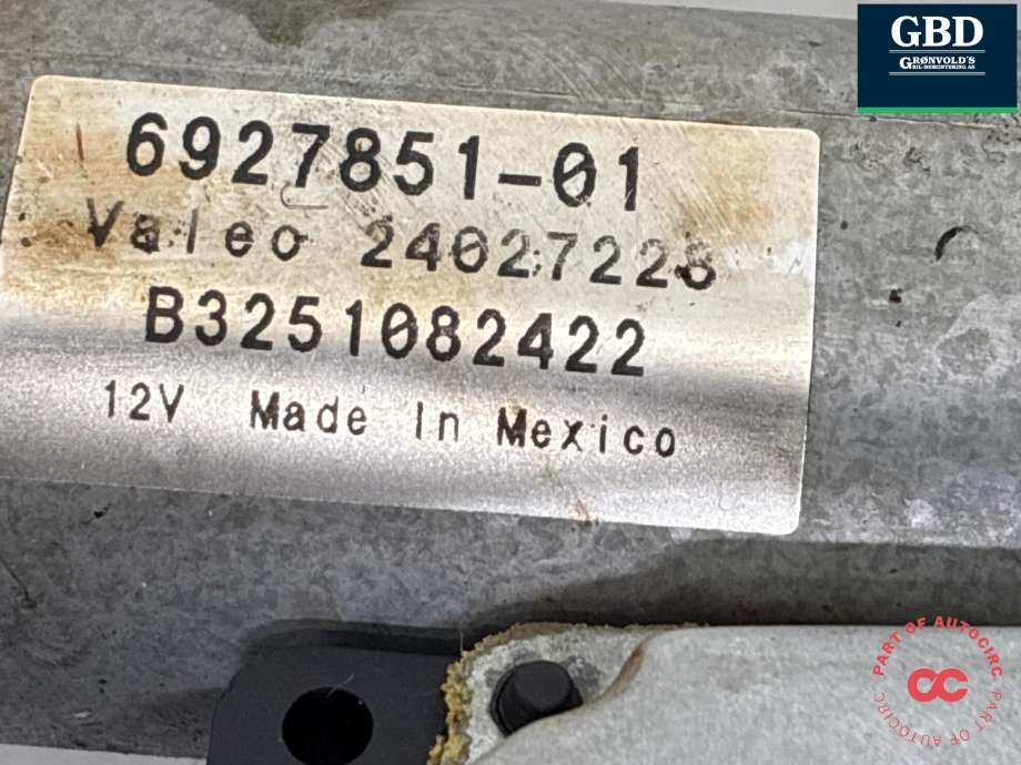 Viskermotor bakrute til BMW X5 2000-2006 (E53) (E53) (61 62 6 927 851|6927851-01|)