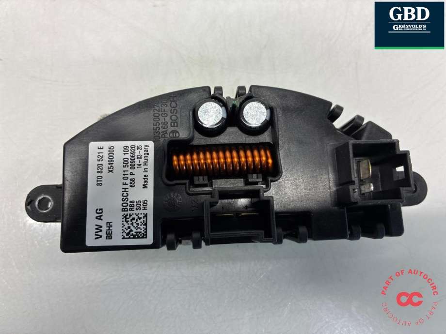 Varmeapparat motstand til Audi Q5 2012-2017 (Type I, Fase 2)  (8T0 820 521 G|8T0 820 521 E|)