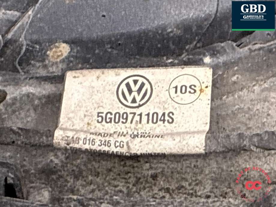 Støtfanger bak til VW e-Golf 2017-2020 (Fase 2)  (5G6 807 417 BQ|5G6 807 417 BQ GRU|5G0 971 104 S)