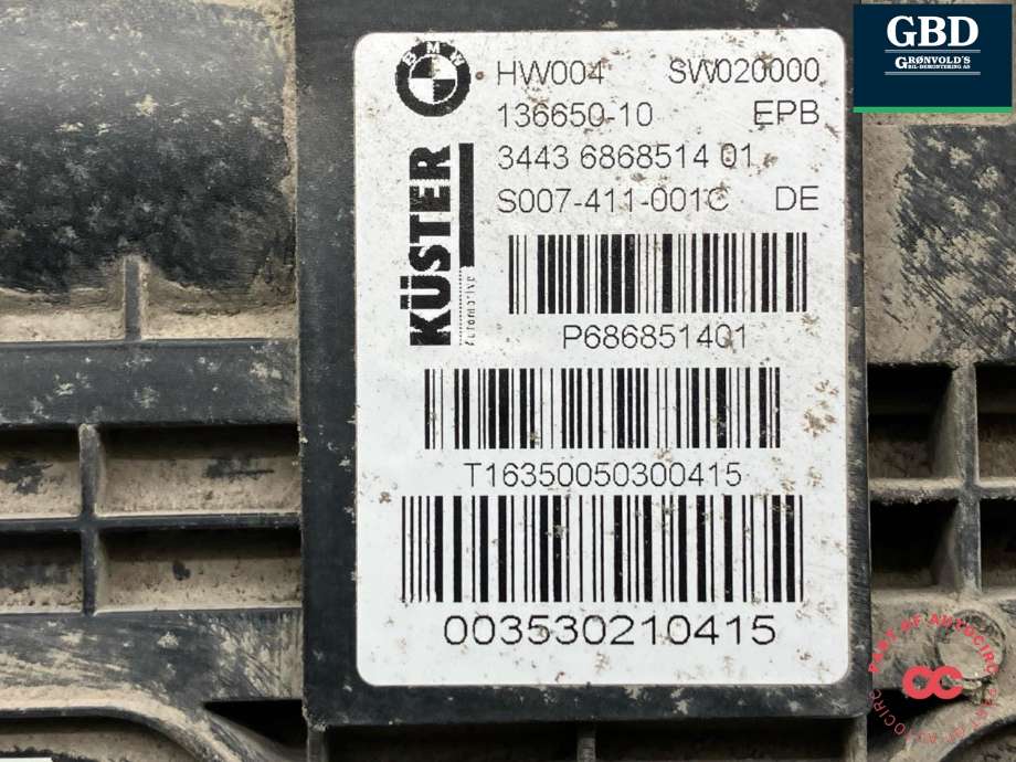 Håndbrekk/parkbrems elektrisk, fra bakstilling til BMW X5 2013-2018 (F15) (F15) (34 43 6 882 007|136650-10 | 3443 6868514 01|)