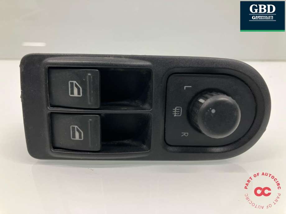Bryter ruteheis førerdørspanel til VW Transporter / Caravelle 2003-2009 (Fase 1) (T5) (T5) (7E0 959 855 A|7E0 959 855 B 9B9|7E0 959 855 A 9B9 | 7H5959539)