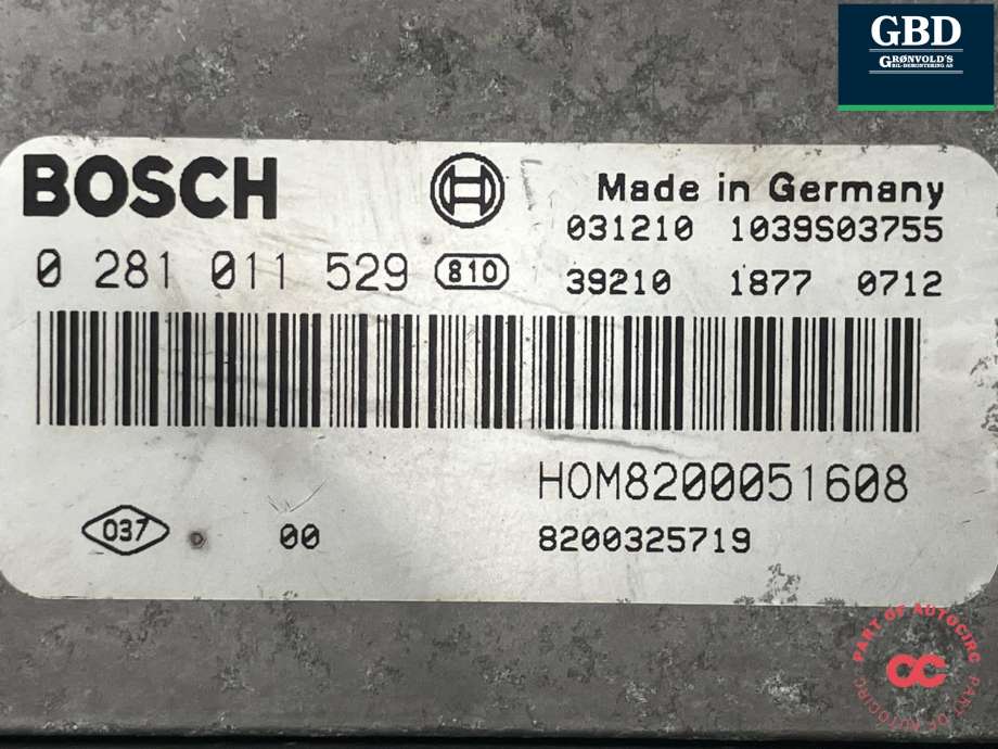 Styreenhet motor til Opel Vivaro A 2001-2006  (BOSCH|93861375|93852560 | 93853480|93857998| 0 281 011 529)